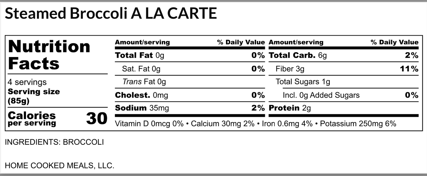 Steamed Broccoli (À La Carte)