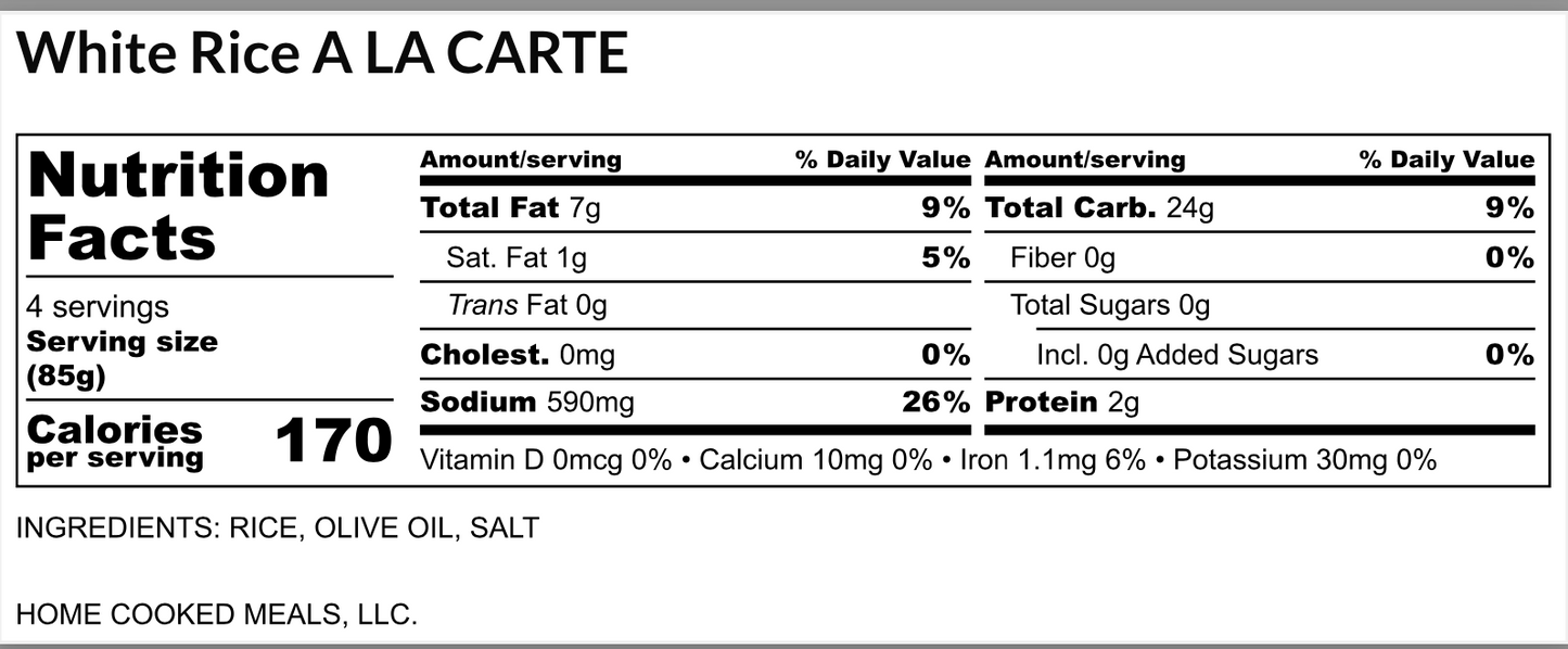 Rice (À La Carte)