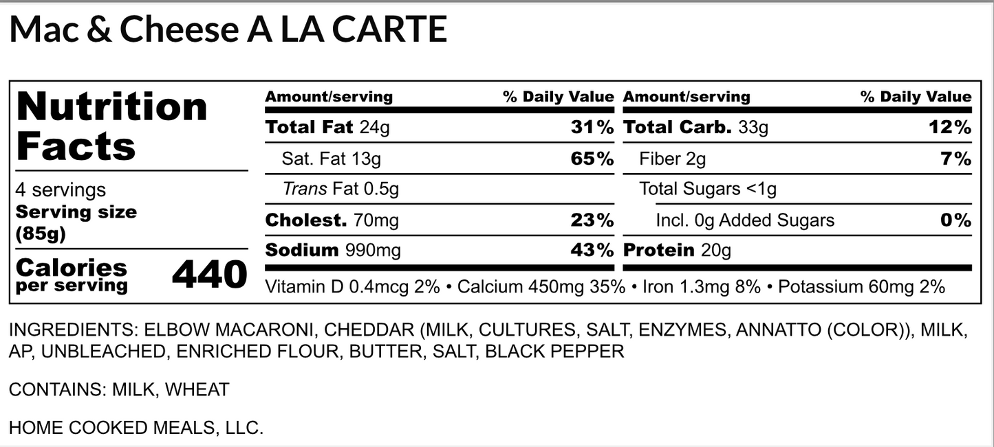 Mac & Cheese (À La Carte)