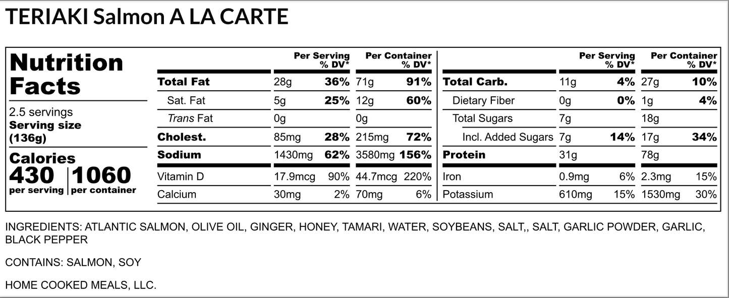 Teriyaki Salmon (À La Carte)