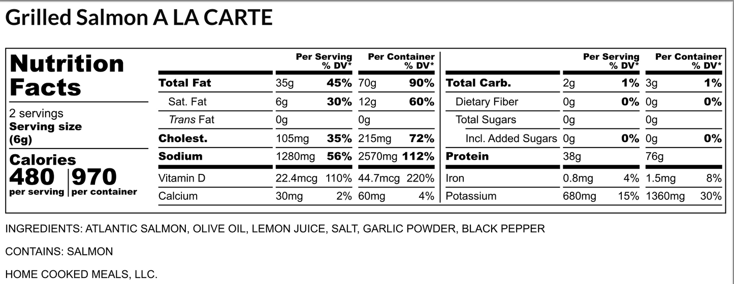 Grilled Salmon (À La Carte)