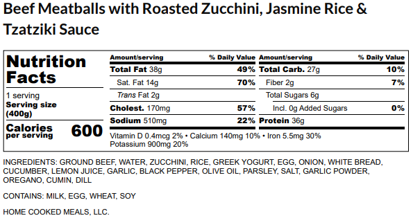 Mediterranean Beef Meatballs
