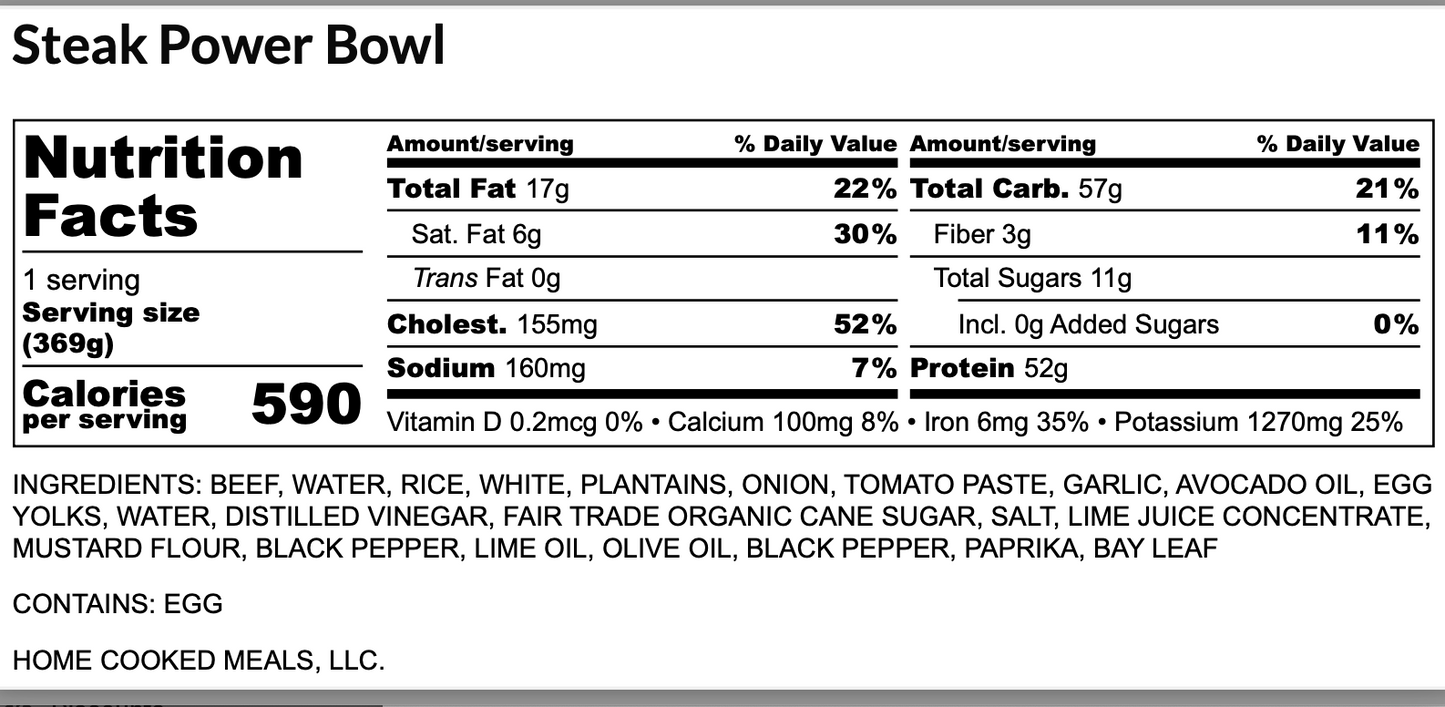 Shredded Steak Power Bowl