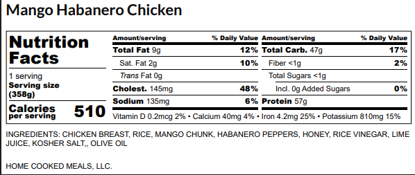 Mango Habanero Chicken