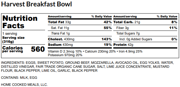 Harvest Breakfast Bowl