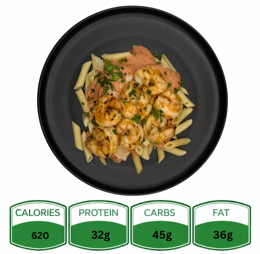 Penne Vodka With Grilled Shrimp