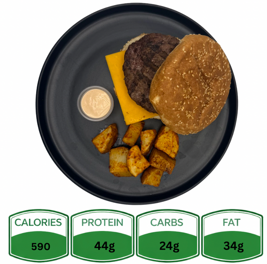 Cheeseburger & Roasted Potato Fries