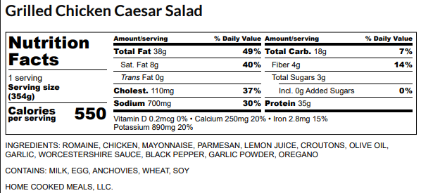 Chicken Caesar Salad