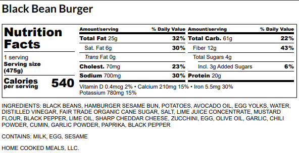 Black Bean Burger